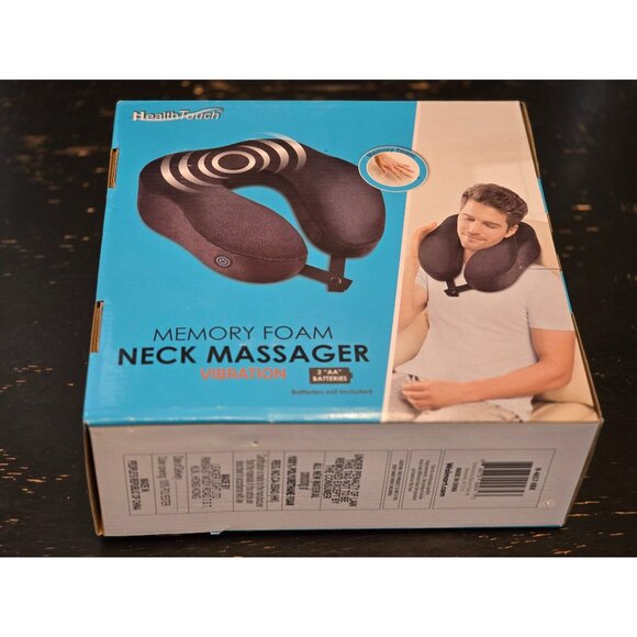 Health Touch Memory Foam Neck Massager Vibration With Soft Cover For Relaxation - Picture 2 of 2